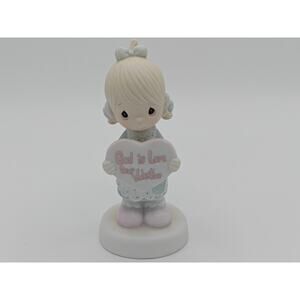 Precious Moments E7154 Enesco God Is Love Dear Valentine Girl Figurine 1981